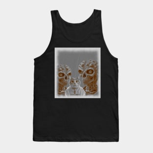 cat priest with cactus alien demons Tank Top